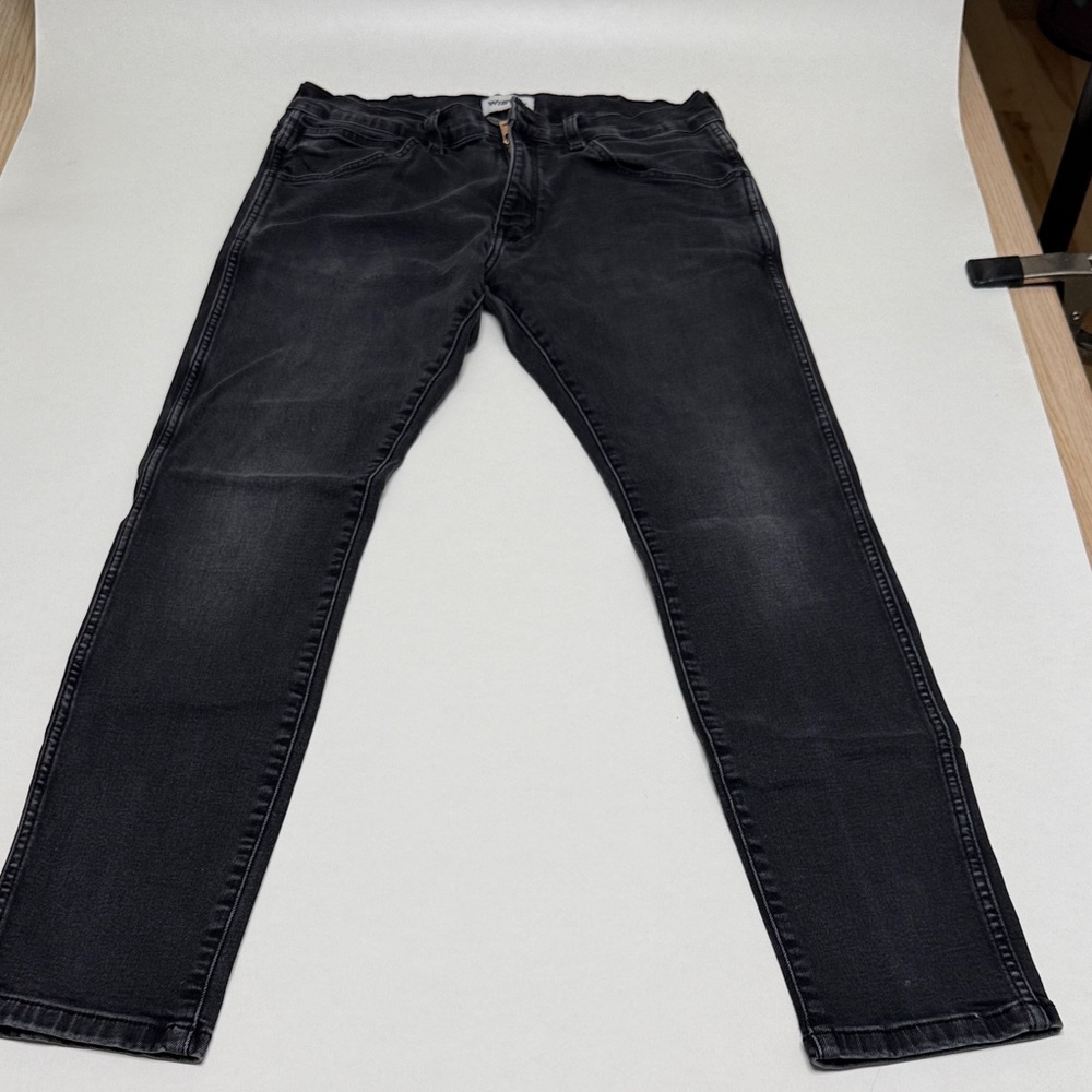Wrangler Men's Faded Black Bryson Straight Jeans
